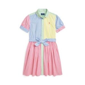 OxfordStriped Cotton Fun Shirtdress